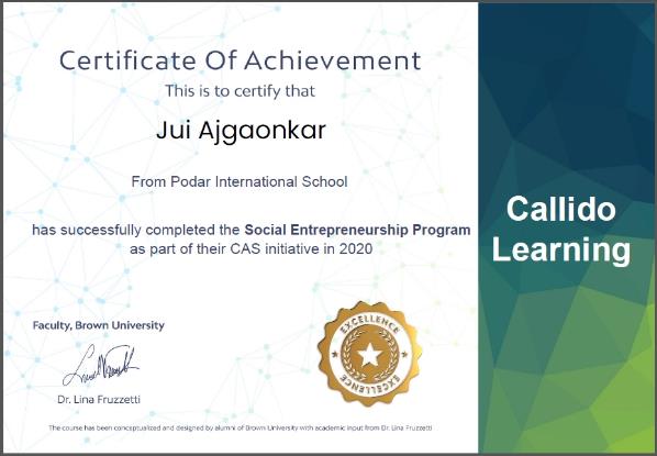 Callido Certificate