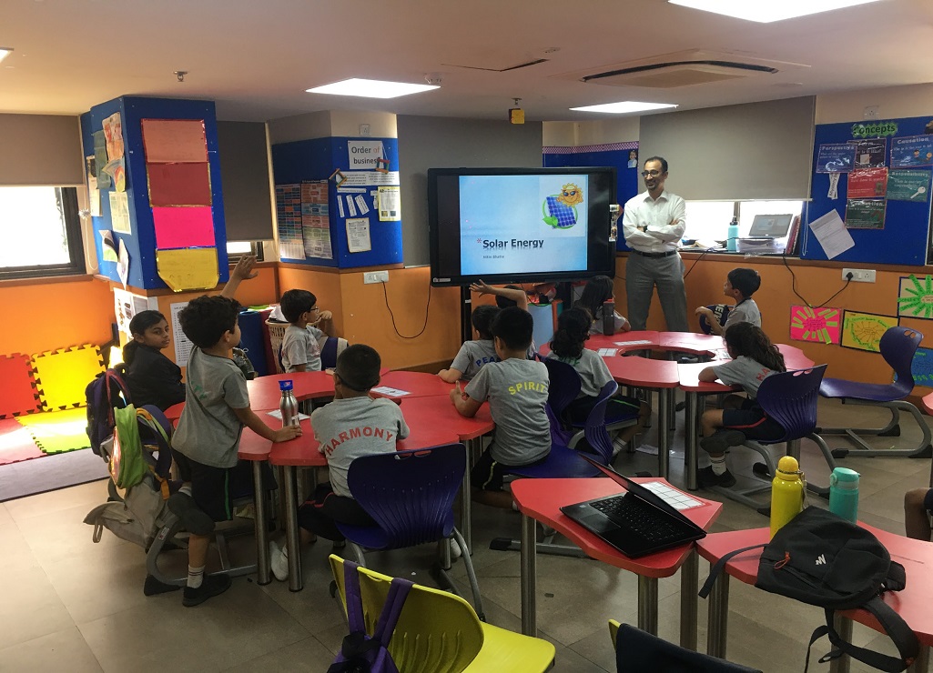 Mr and Mrs Bhatia explained to the students in detail about solar energy.