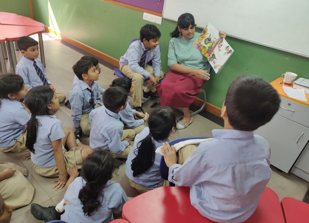 Parent Read Aloud session by Ms. Aloka Gambhir.