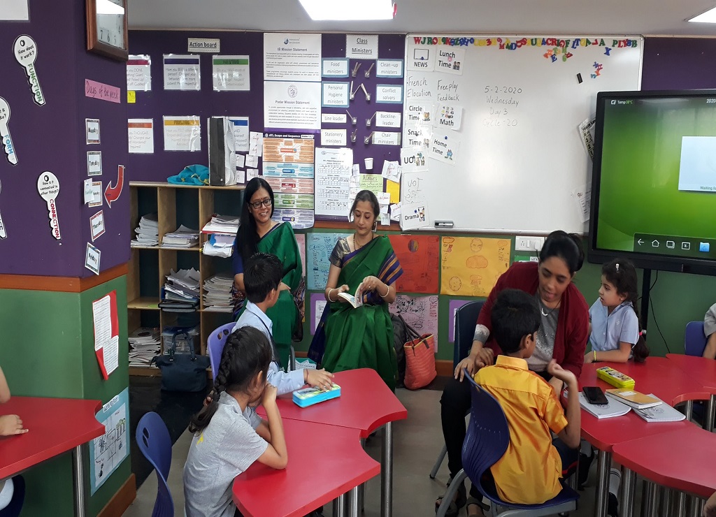 Parent Read Aloud session by Ms. Jayshree Gopinath and Ms. Rakhi Joshi.