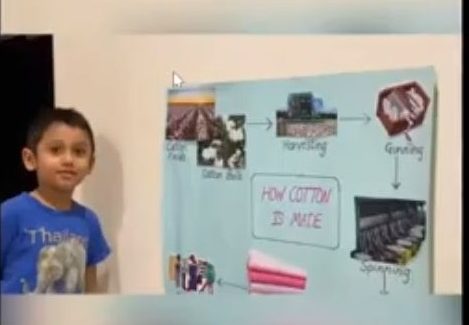 Student with project board