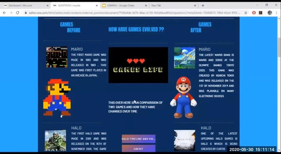 Games Before, How Have Games Evolved, Games After - Mario comparison slide