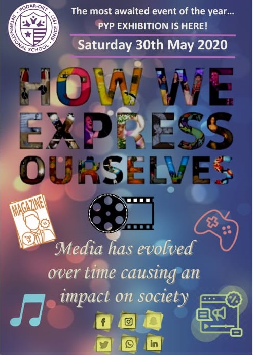 How We Express Ourselves - PYP Exhibition poster, Saturday 30th May 2020